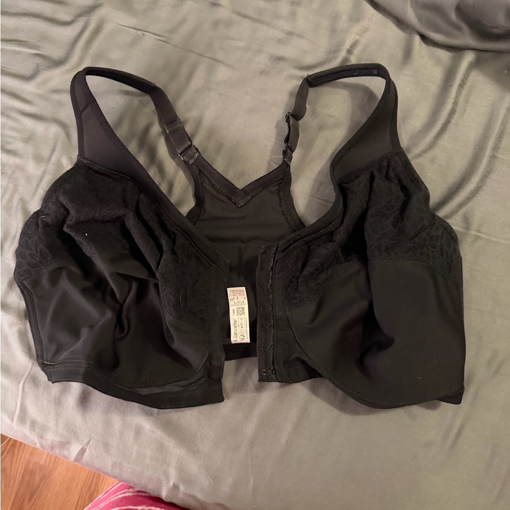 Glamorise Black Lace Support Bra